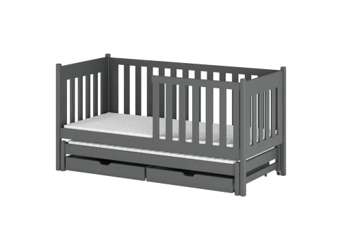 KAJA 80x180 grey double trundle bed Lano Furniture