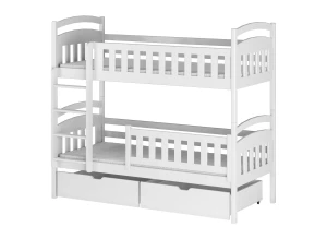 IGNAŚ 80x190 white bunk bed Lano Furniture
