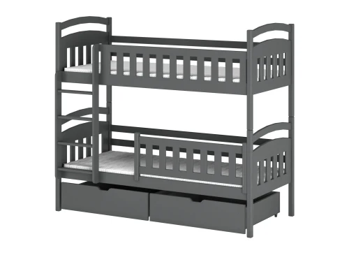 IGNAŚ 90x180 graphite bunk bed Lano Furniture