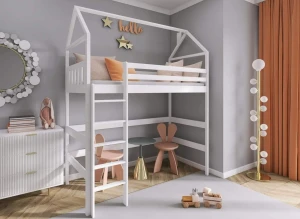 GLORIA 80x170 white loft bed Lano Furniture