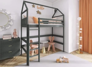 GLORIA 80x190 graphite loft bed Lano Furniture