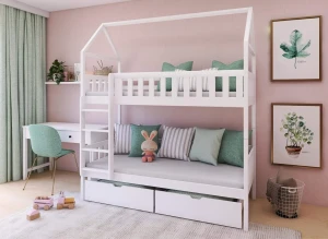 GAJA 80x200 white bunk bed Lano Furniture