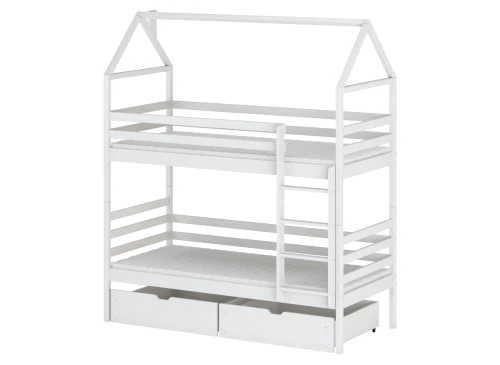 ALEX 80x170 white bunk bed Lano Furniture