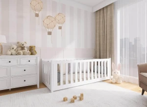 CONCEPT 80x180 white montessori floor cot bed Lano Furniture