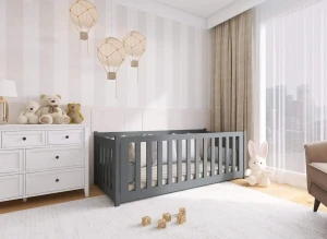 CONCEPT 80x180 grey montessori floor cot bed Lano Furniture