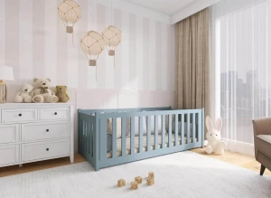 CONCEPT 90x190 grey montessori floor cot bed Lano Furniture