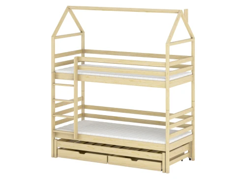 DALIA 80x190 pine house bunk bed Lano Furniture