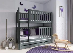 EMILKA 90x200 grey bunk bed Lano Furniture
