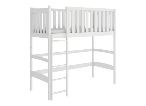 LAURA 80x160 white single loft bed Lano Furniture