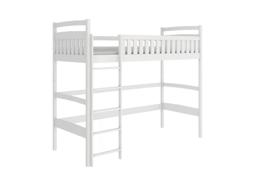 MIA 90x190 white loft bed Lano Furniture
