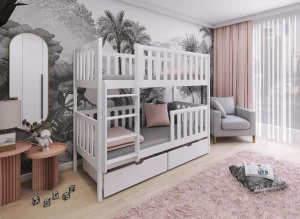 MICHALINA 80x190 white bunk bed Lano Furniture