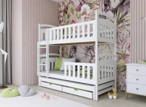 VIKI 90x200 white bunk bed Lano Furniture