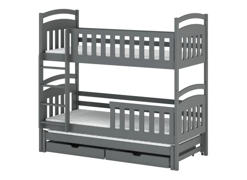 VIKI 90x200 grey bunk bed Lano Furniture