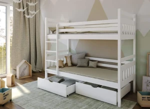 ADAŚ 90x180 white bunk bed Lano Furniture