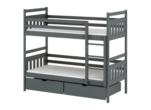 ADAŚ 90x200 graphite bunk bed Lano Furniture