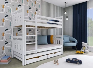 SEWERYN 90x180 white bunk bed Lano Furniture