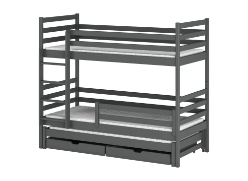 LUK 80x160 graphite bunk bed Lano Furniture