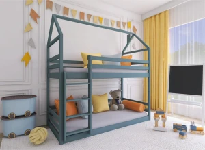 AXEL 90x180 grey house bunk bed Lano Furniture