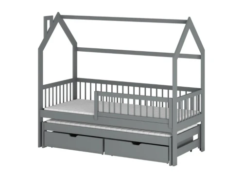 PAPI 70x160 graphite children's house bed Lano Furniture