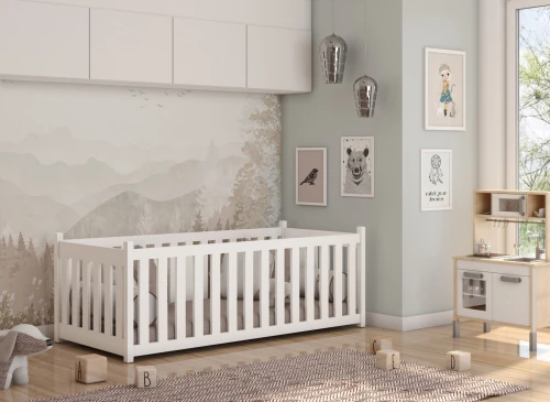 CONCEPT 80x160 grey montessori floor cot bed Lano Furniture