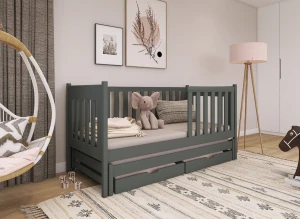 KAJA 90x190 graphite bunk bed Lano Furniture