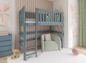 LAURA 80x160 grey loft bed Lano Furniture