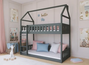 POLA 80x200 graphite bunk bed Lano Furniture