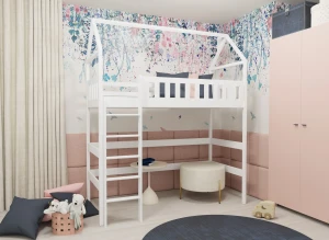 OTYLIA 80x190 white loft bed Lano Furniture