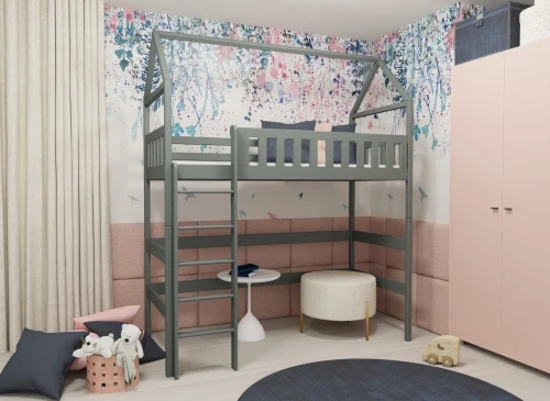 OTYLIA 90x200 graphite loft bed Lano Furniture
