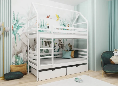 ALEX 90x180 white bunk bed Lano Furniture