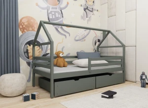 ARON 80x170 graphite children's bed Lano Furniture