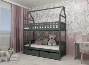 GAJA 80x200 graphite bunk bed Lano Furniture