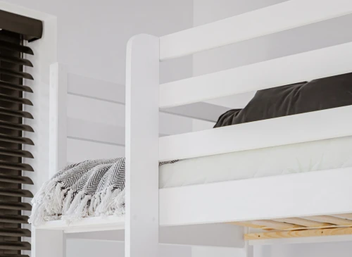 TED 80x200 white bunk bed Lano Furniture