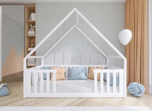 BEE 90x200 white children's house bed Lano Furniture