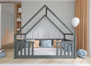 BEE 90x190 graphite children's house bed Lano Furniture