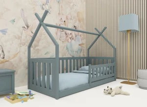 BOGUŚ 90x200 grey children's tipi cot bed Lano Furniture