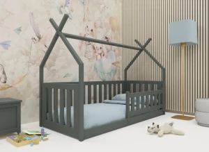 BOGUŚ 80x200 graphite children's tipi cot bed Lano Furniture