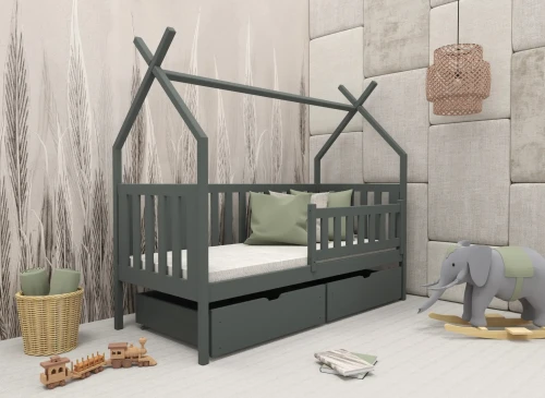 SIMBA 80x160 graphite children's tipi bed Lano Furniture