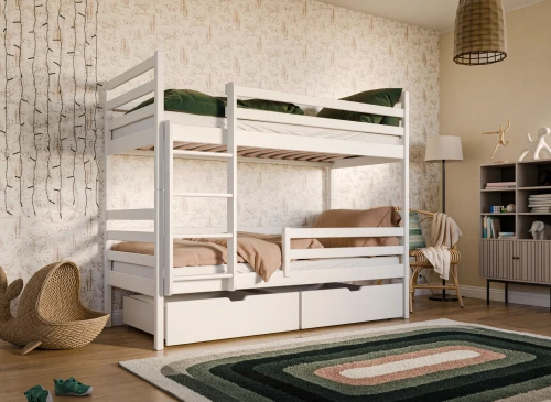NEMO 90x200 white bunk bed Lano Furniture