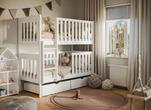 DAWID 90x200 white bunk bed Lano Furniture