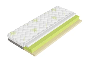 FITTED 80x185 medium-firm 13 cm aloe mattress with visco foam Lano Furniture