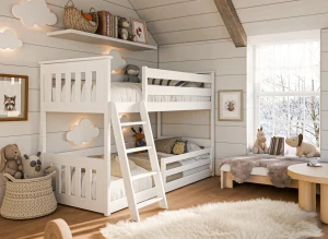 KEVIN 80x190 white bunk bed Lano Furniture