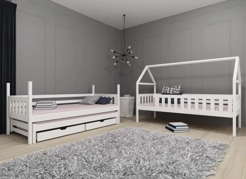 IGA 80x160 blue house bunk bed Lano Furniture