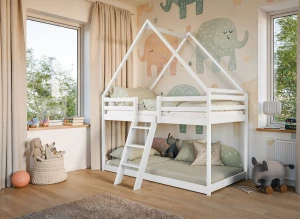 SWEET 80x180 white house bunk bed Lano Furniture
