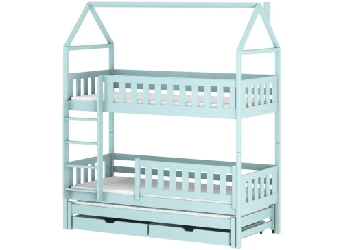 IGA 80x180 blue house bunk bed Lano Furniture