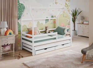 DANEK 90x200 white children's house bed Lano Furniture