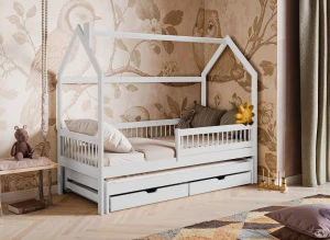 PAPI 80x170 white children's house bed Lano Furniture