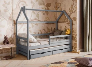 PAPI 70x160 grey children's house bed Lano Furniture