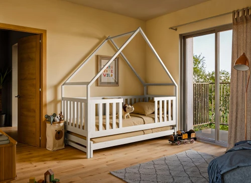 MAGIC 90x190 white bunk bed house Lano Furniture