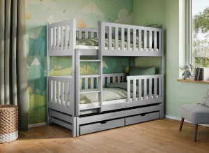 LEA 90x190 grey bunk bed Lano Furniture
